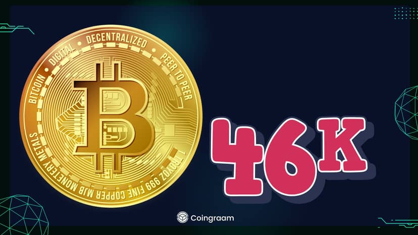 قیمت بیت کوین در آستانه ۴۶ هزاردلار!