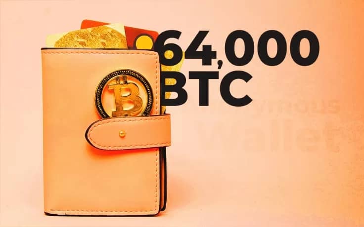 انباشت ۶۴,۰۰۰ بیت کوین روی یک کیف پول ناشناس طی چند روز اخیر