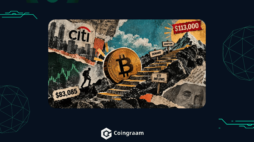پیشبینی قیمت بیتکوین تا ۱۱۳ هزار دلار توسط سیتیبانک