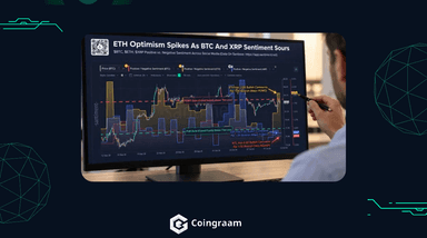 سنتیمنت بیت کوین و ریپل نزولی شد؛ اتریوم صعودی است